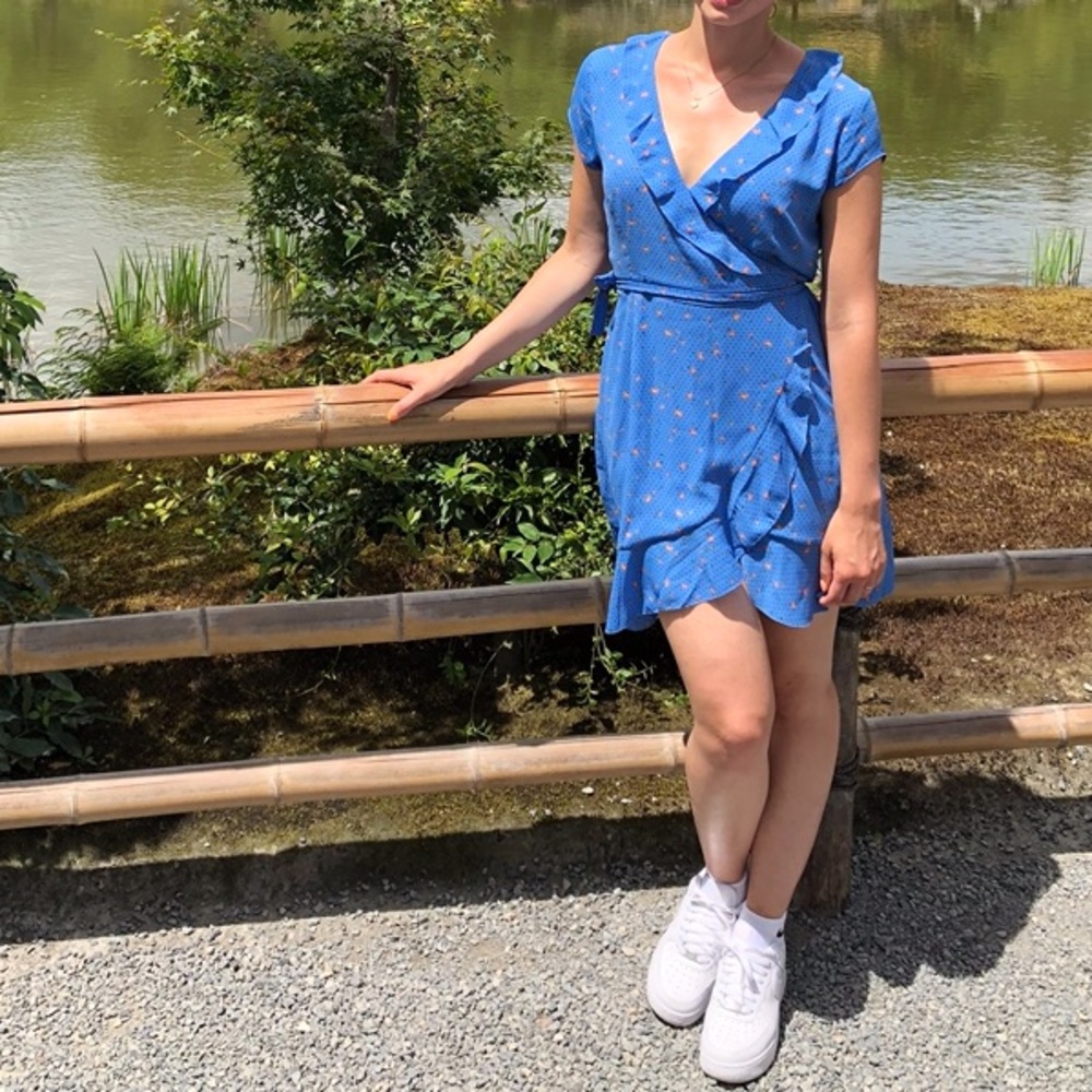 Aritzia floral wrap dress